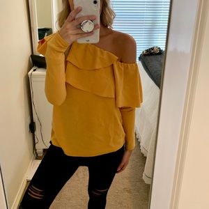 Yellow Off the shoulder Blouse